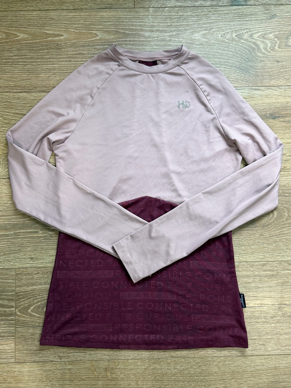 Horseware Ireland Women's Purple Long Sleeve Crew Neck Top Base Layer Size Small